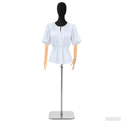 Adjustable 165-213 cm Mannequin with Base Female PP Black