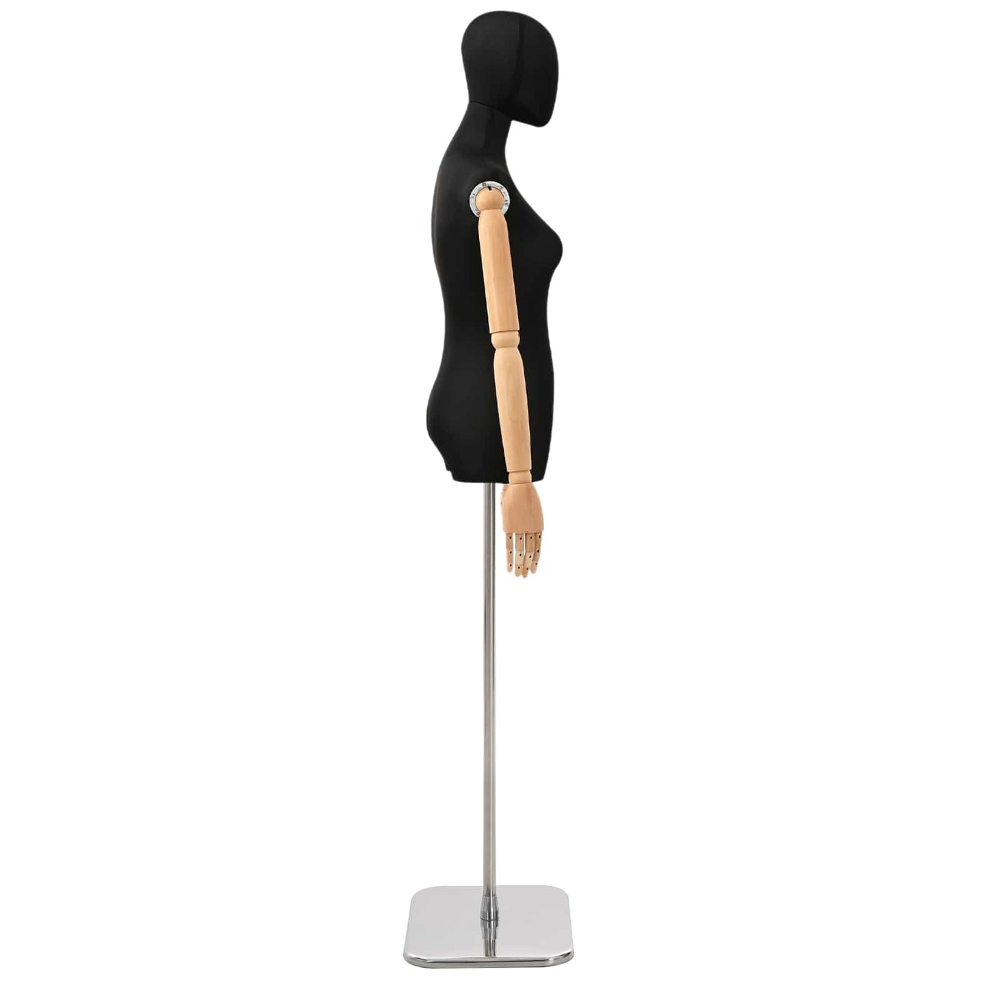 Adjustable 165-213 cm Mannequin with Base Female PP Black
