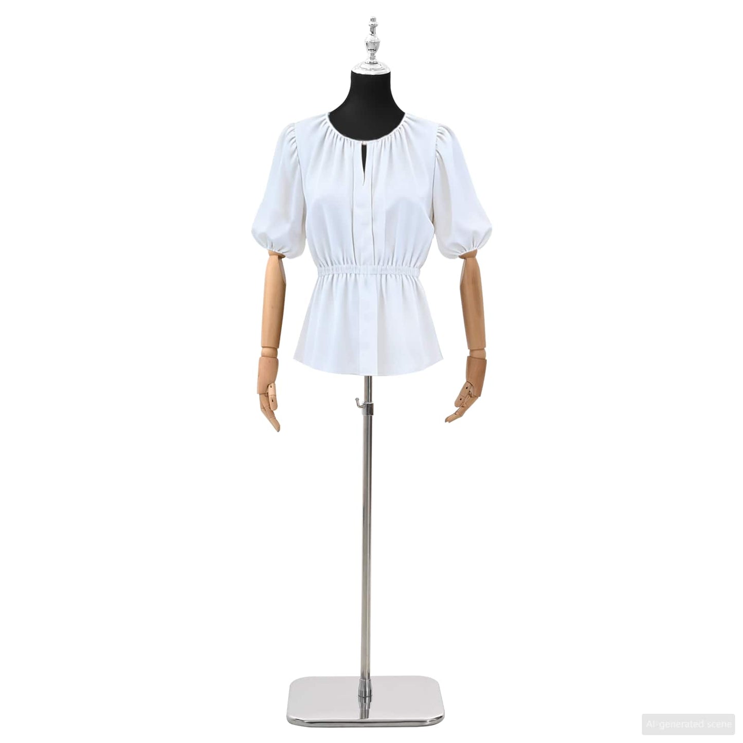 Adjustable 165-213 cm Mannequin with Base Female PP Black