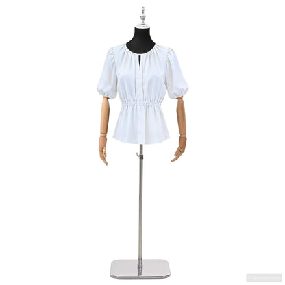 Adjustable 165-213 cm Mannequin with Base Female PP Black