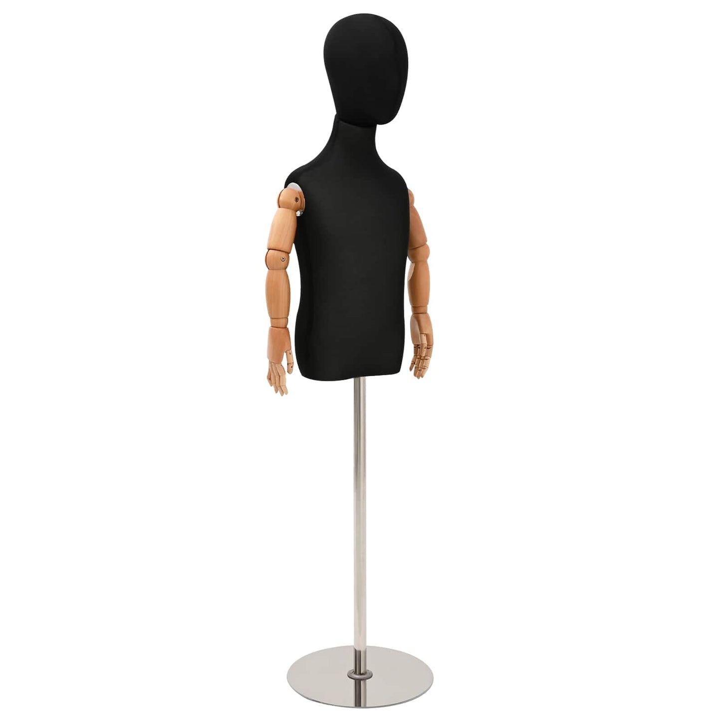 Adjustable 120-150 cm Mannequin with Base Unisex PP Black