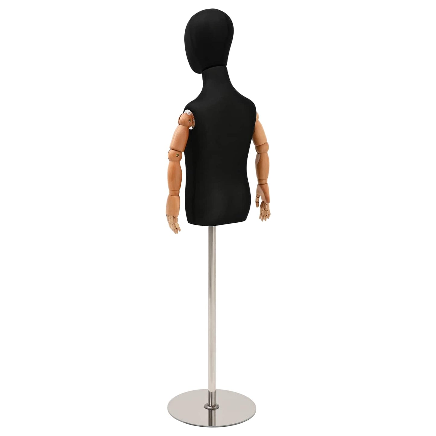 Adjustable 120-150 cm Mannequin with Base Unisex PP Black