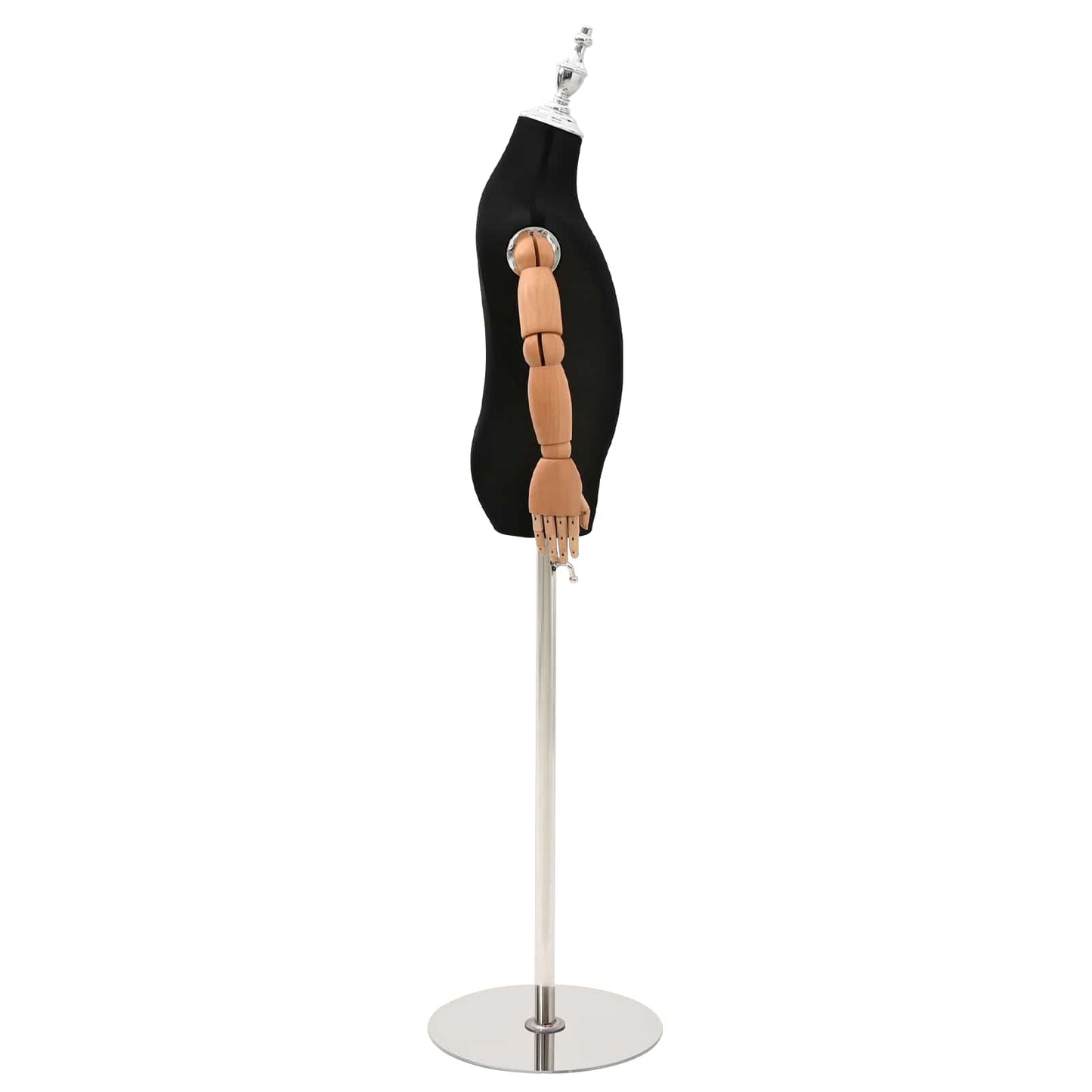 Adjustable 120-150 cm Mannequin with Base Unisex PP Black