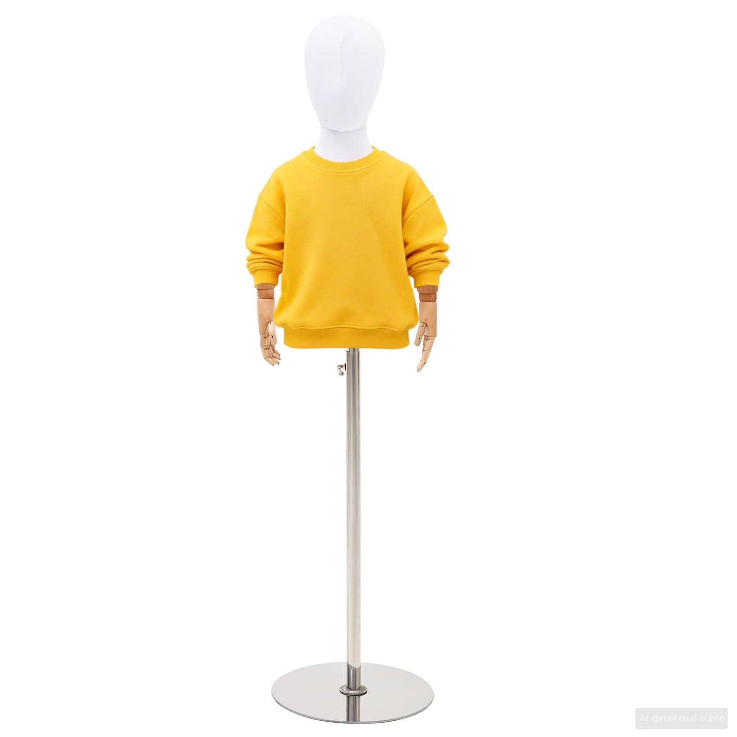 Adjustable 120-157 cm Mannequin with Base Unisex PP White
