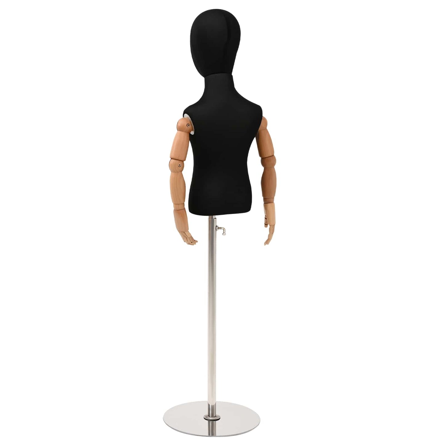 Adjustable 120-157 cm Mannequin with Base Unisex PP Black