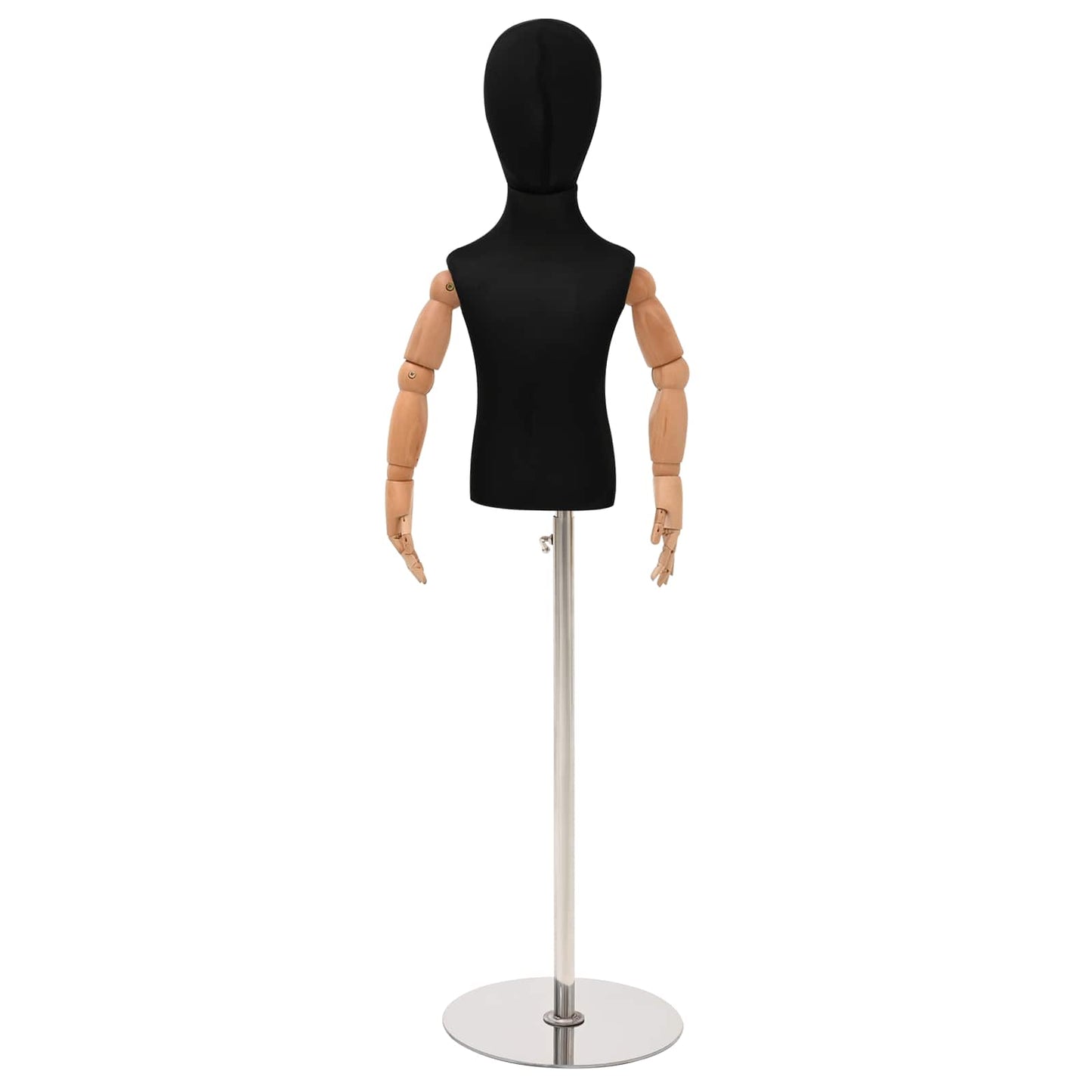 Adjustable 120-157 cm Mannequin with Base Unisex PP Black