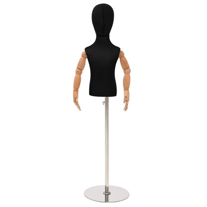 Adjustable 120-157 cm Mannequin with Base Unisex PP Black