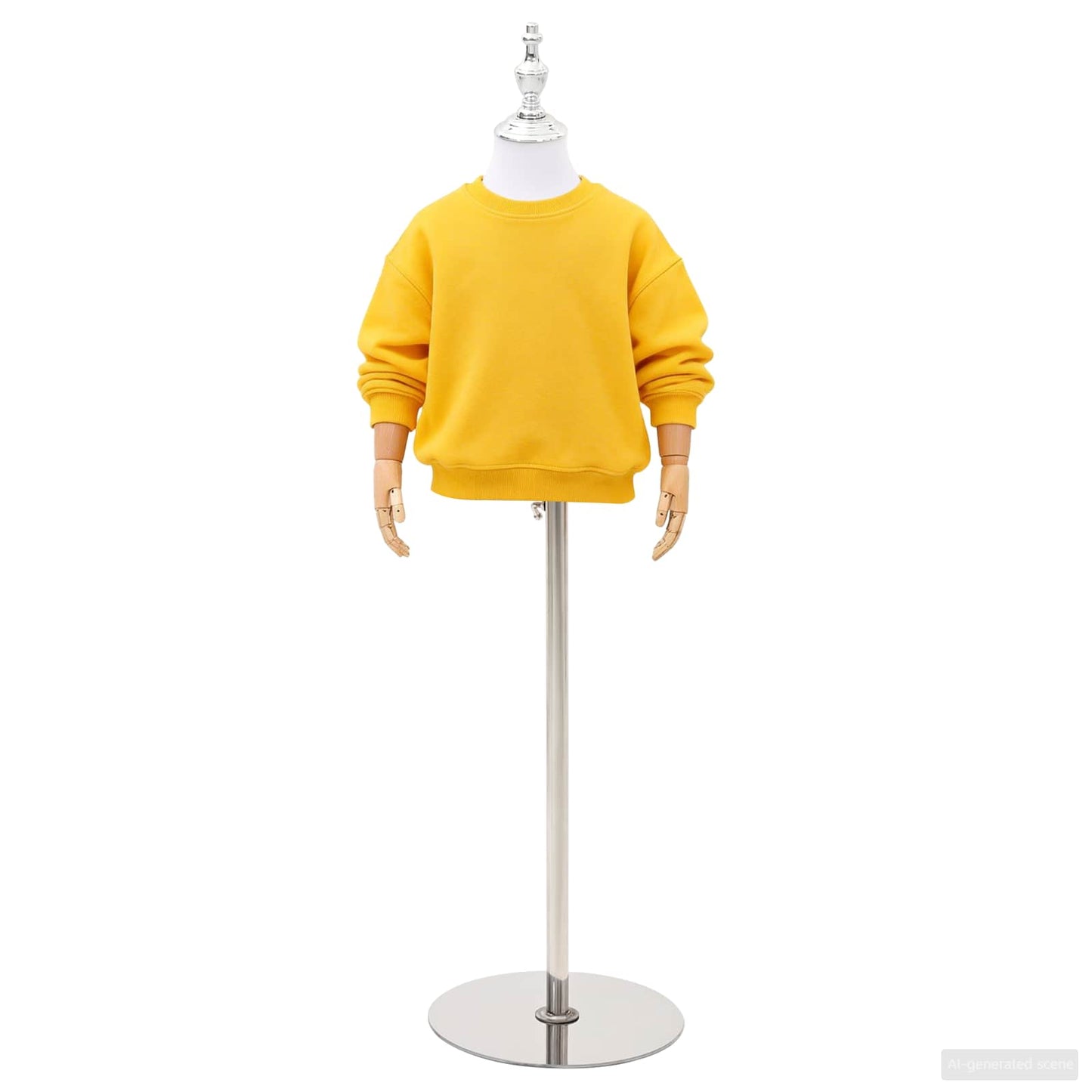 Adjustable 120-157 cm Mannequin with Base Unisex PP White