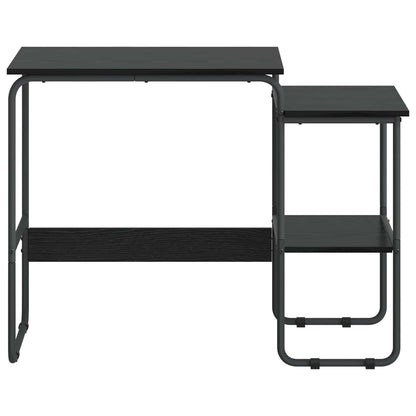 Desk with Storage Black Oak 100 x 50 x 75 cm