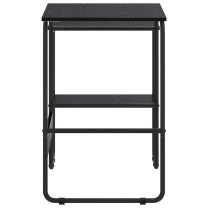 Desk with Storage Black Oak 100 x 50 x 75 cm