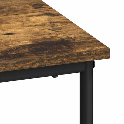 Desk with Storage Smoked Oak 100 x 50 x 75 cm