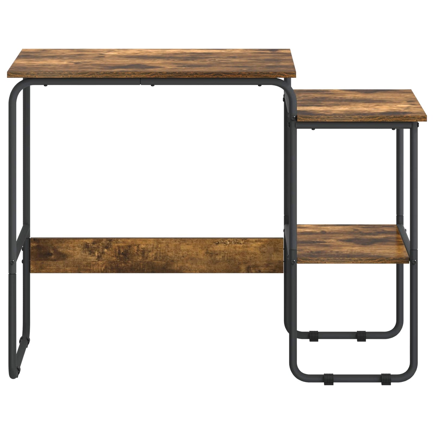 Desk with Storage Smoked Oak 100 x 50 x 75 cm