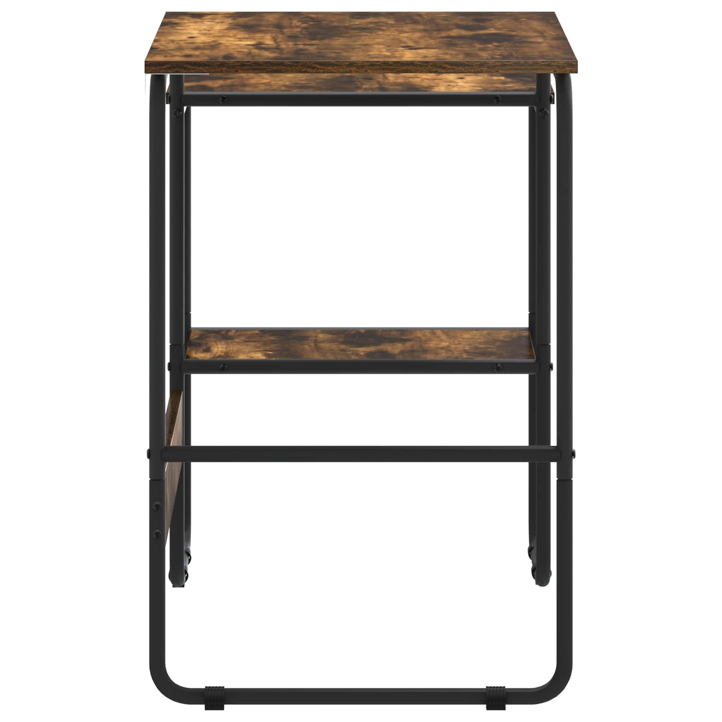 Desk with Storage Smoked Oak 100 x 50 x 75 cm