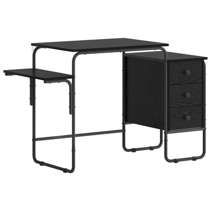 Desk with Storage Black Oak 120 x 50 x 75 cm