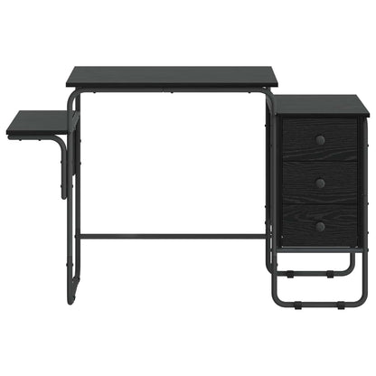 Desk with Storage Black Oak 120 x 50 x 75 cm