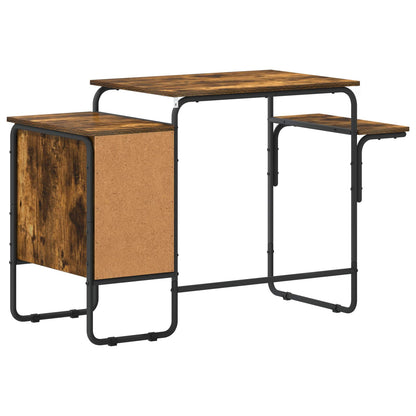 Desk with Storage Smoked Oak 120 x 50 x 75 cm