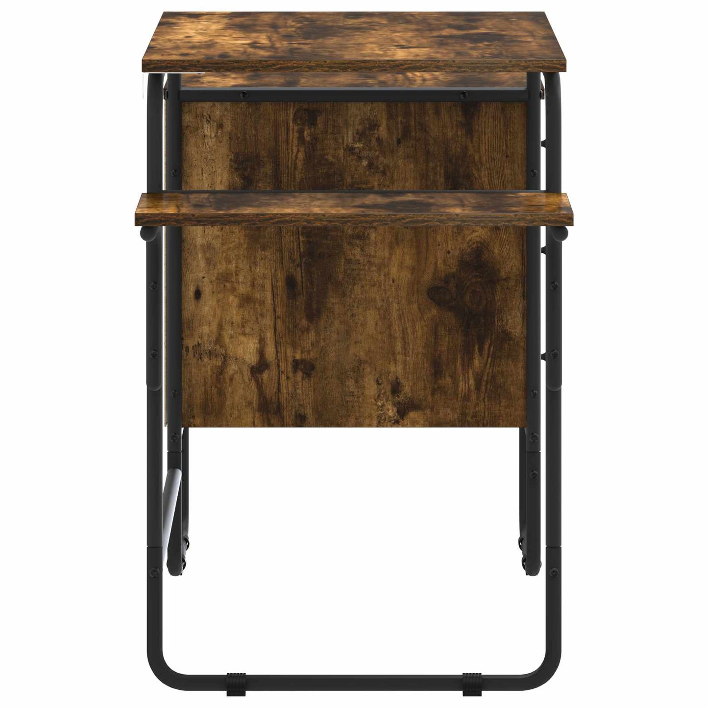 Desk with Storage Smoked Oak 120 x 50 x 75 cm