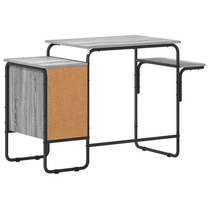 Desk with Storage Grey Sonoma 120 x 50 x 75 cm