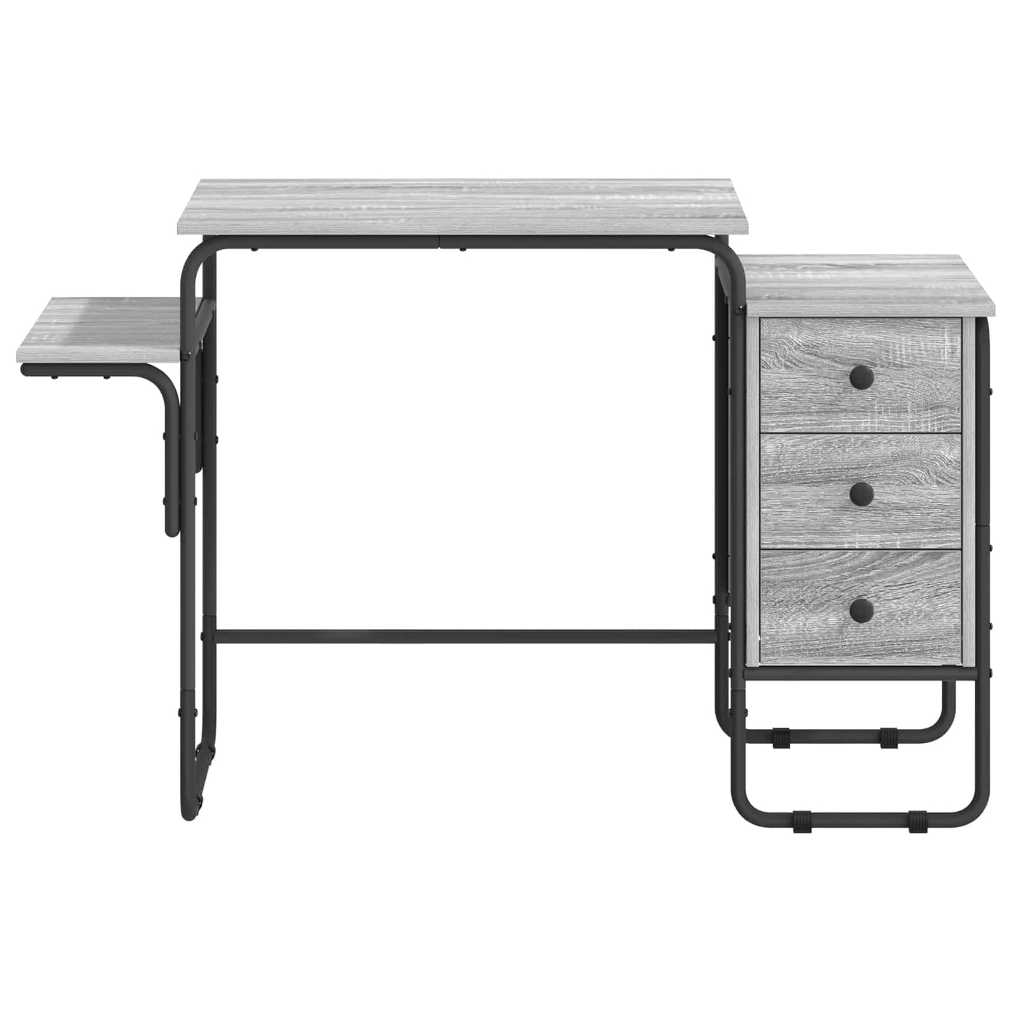 Desk with Storage Grey Sonoma 120 x 50 x 75 cm