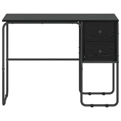 Desk with Storage Black Oak 100 x 50 x 75 cm