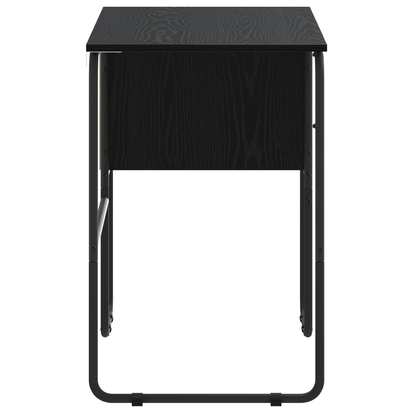 Desk with Storage Black Oak 100 x 50 x 75 cm
