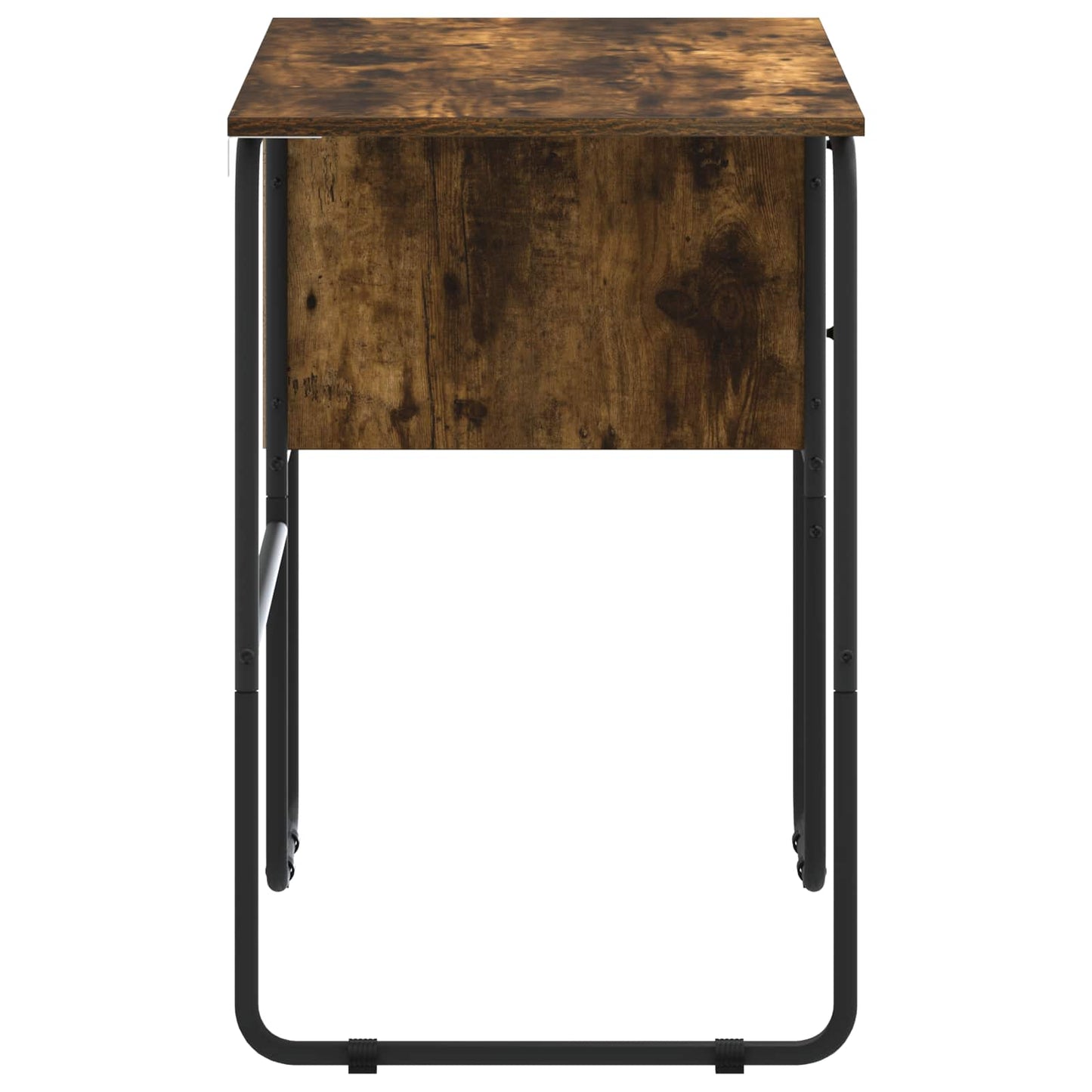Desk with Storage Smoked Oak 100 x 50 x 75 cm