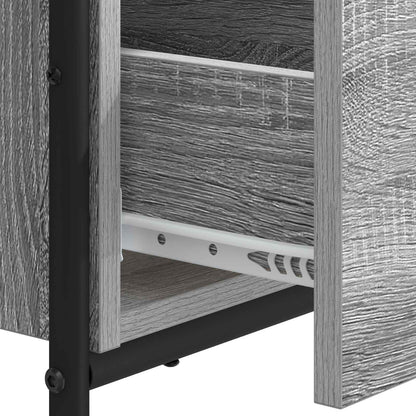 Desk with Storage Grey Sonoma 100 x 50 x 75 cm