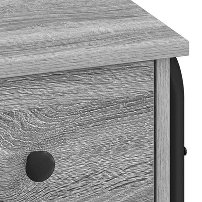 Desk with Storage Grey Sonoma 100 x 50 x 75 cm