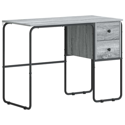 Desk with Storage Grey Sonoma 100 x 50 x 75 cm