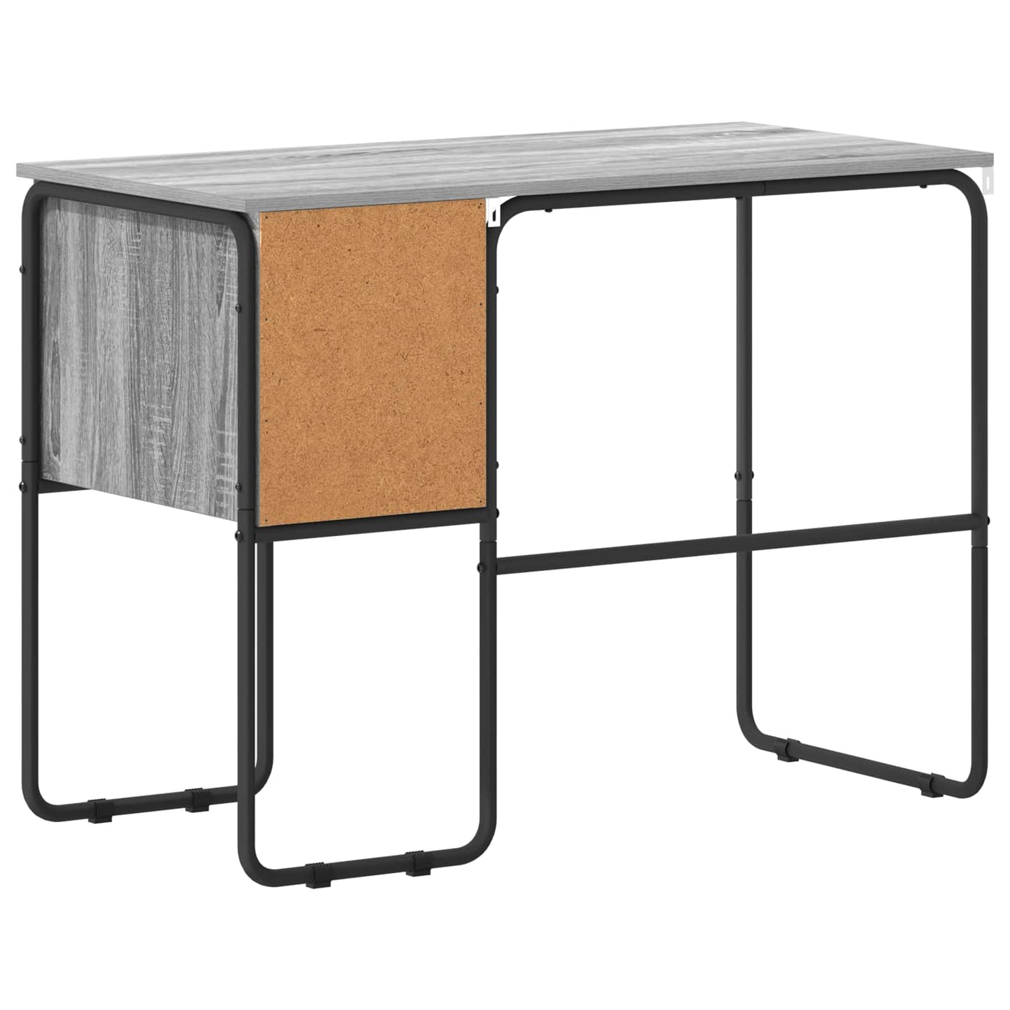 Desk with Storage Grey Sonoma 100 x 50 x 75 cm