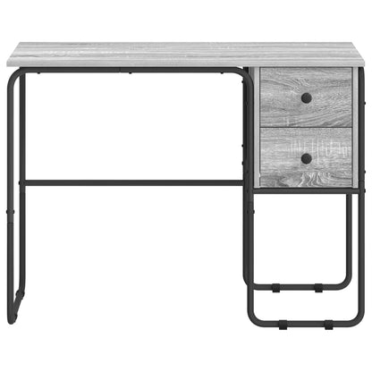 Desk with Storage Grey Sonoma 100 x 50 x 75 cm