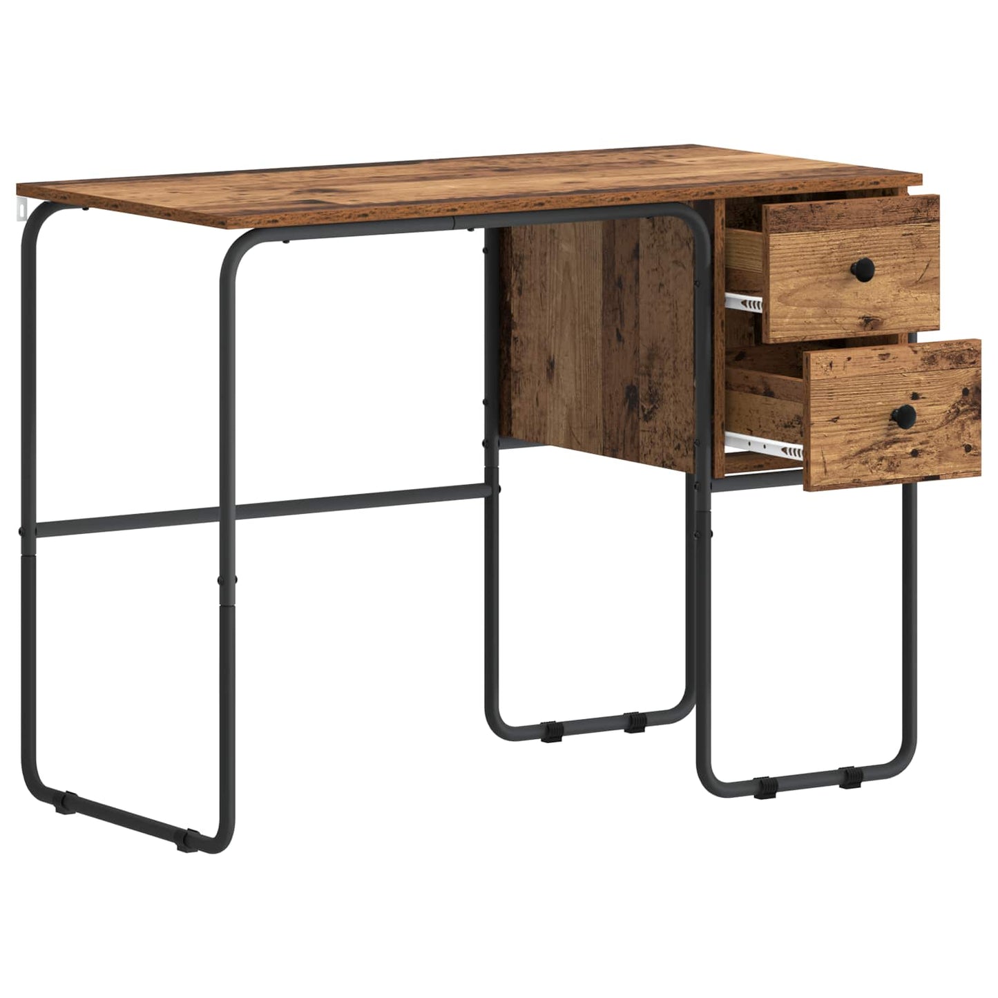 Desk with Storage Oak Wood 100 x 50 x 75 cm