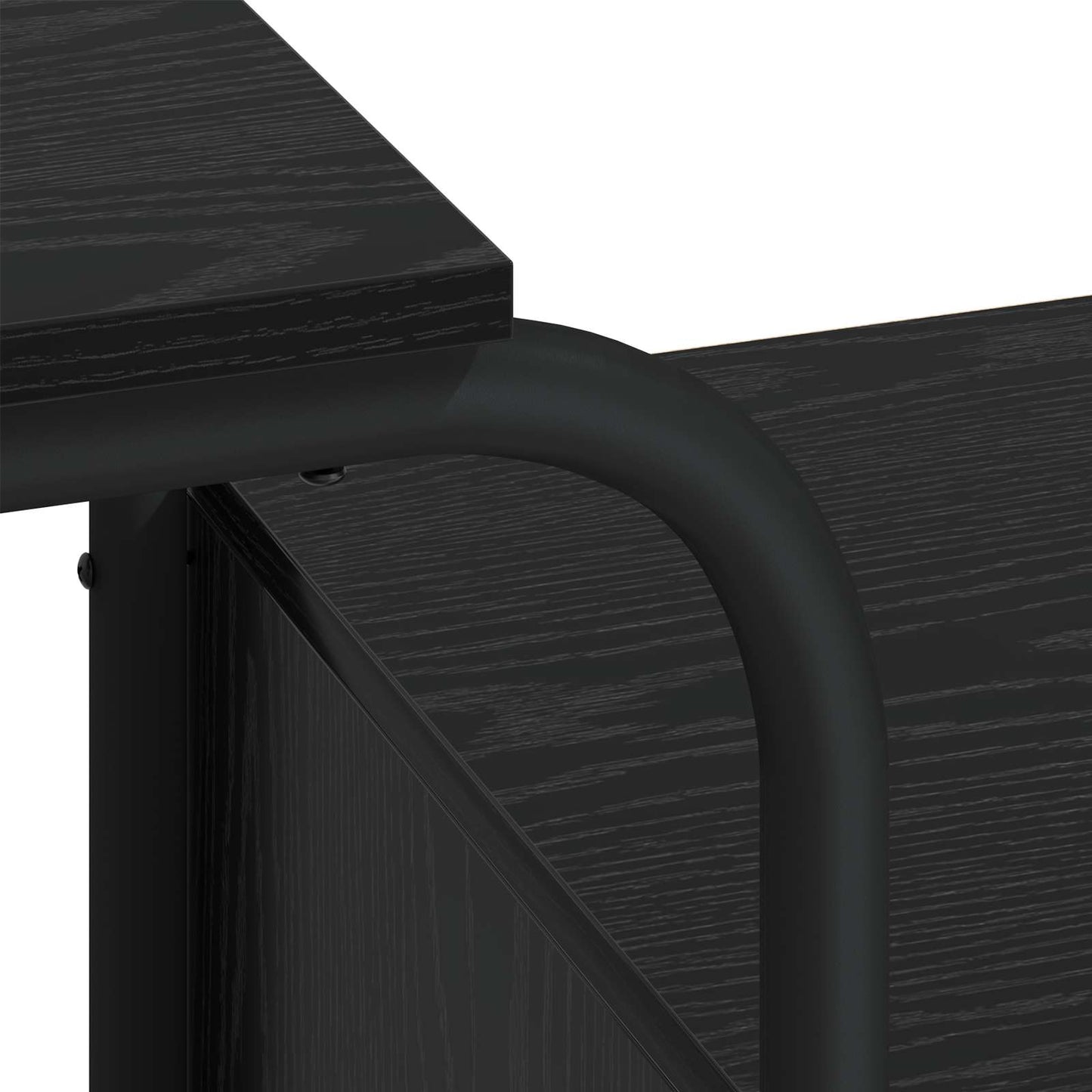 Desk with Storage Black Oak 145 x 50 x 75 cm
