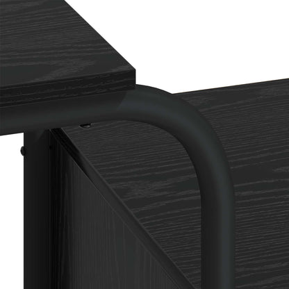 Desk with Storage Black Oak 145 x 50 x 75 cm
