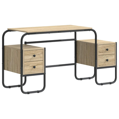 Desk with Storage Sonoma Oak 145 x 50 x 75 cm