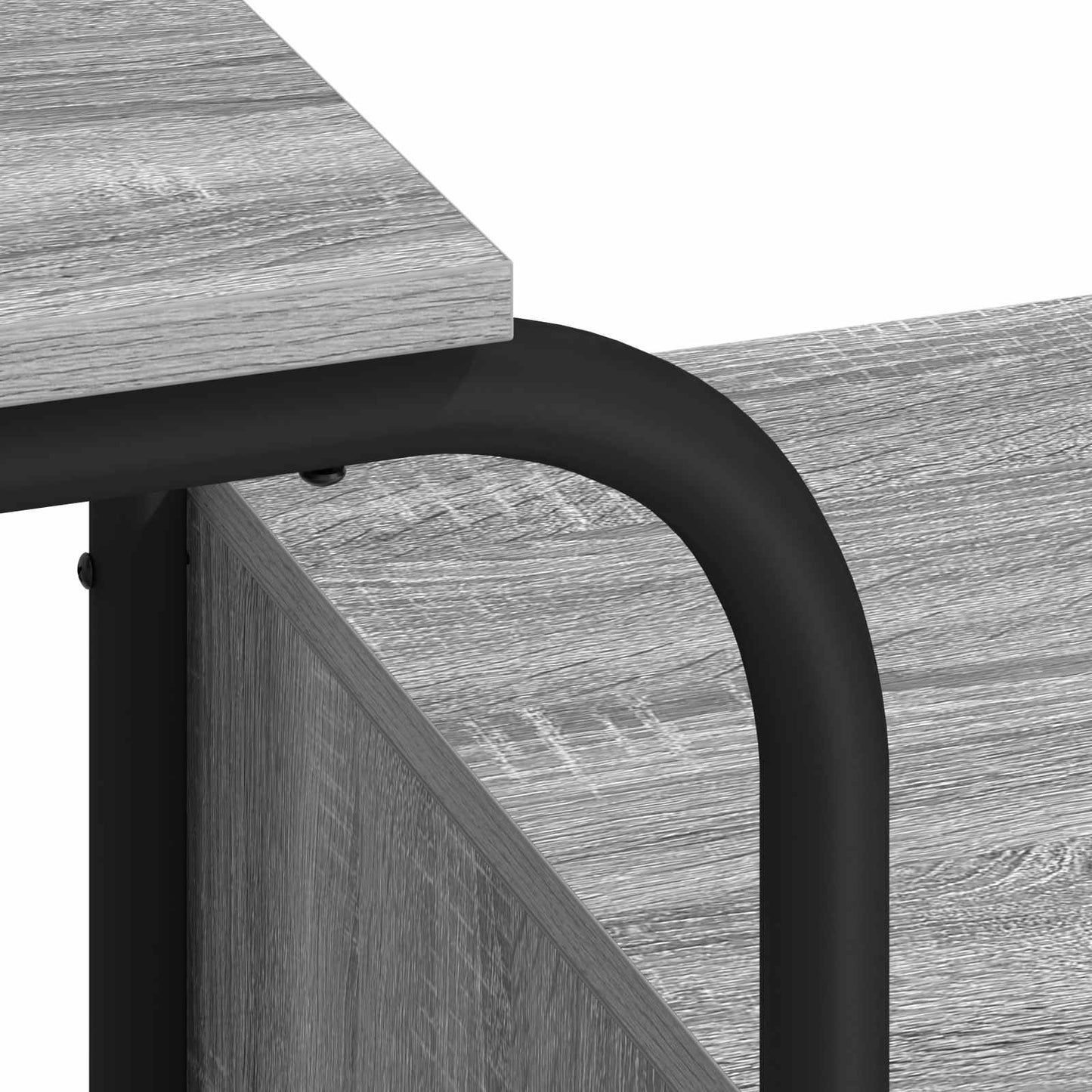 Desk with Storage Grey Sonoma 145 x 50 x 75 cm