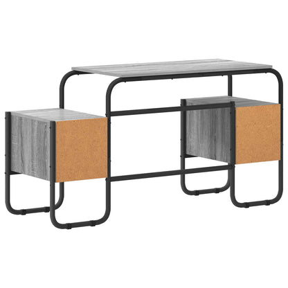 Desk with Storage Grey Sonoma 145 x 50 x 75 cm