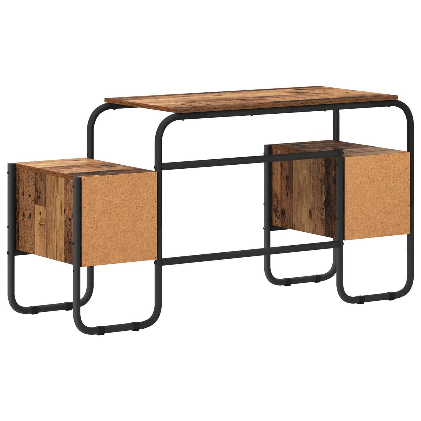 Desk with Storage Oak Wood 145 x 50 x 75 cm