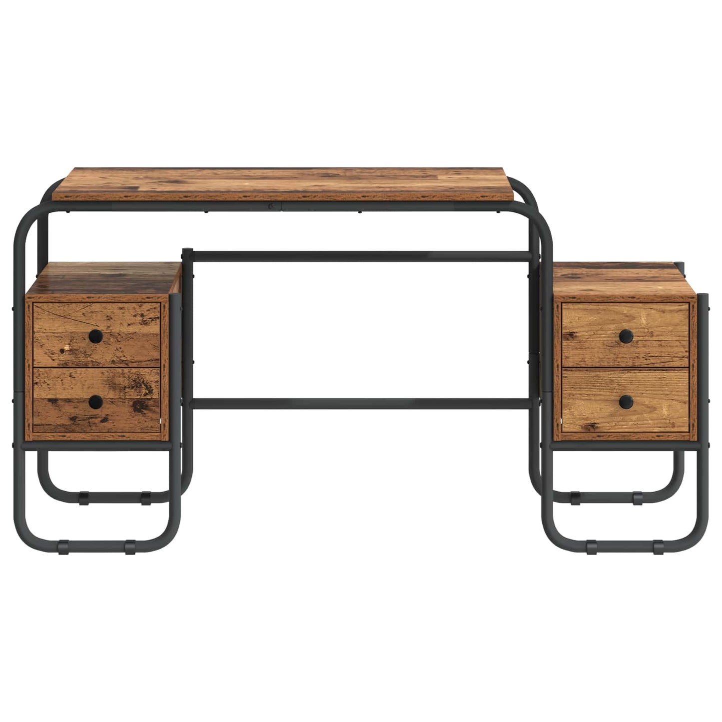 Desk with Storage Oak Wood 145 x 50 x 75 cm