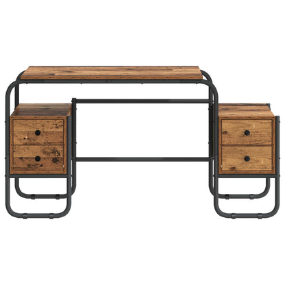 Desk with Storage Oak Wood 145 x 50 x 75 cm