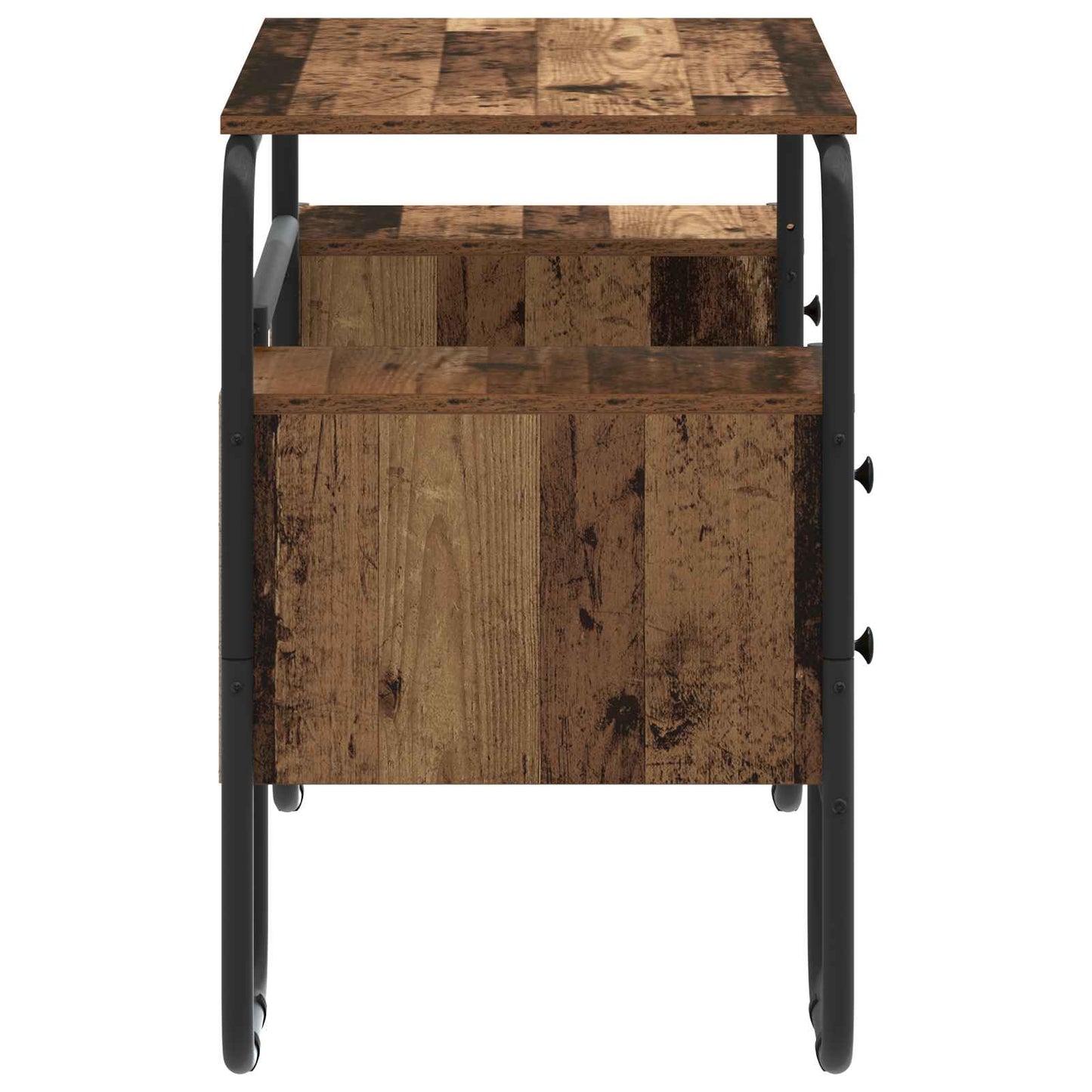Desk with Storage Oak Wood 145 x 50 x 75 cm