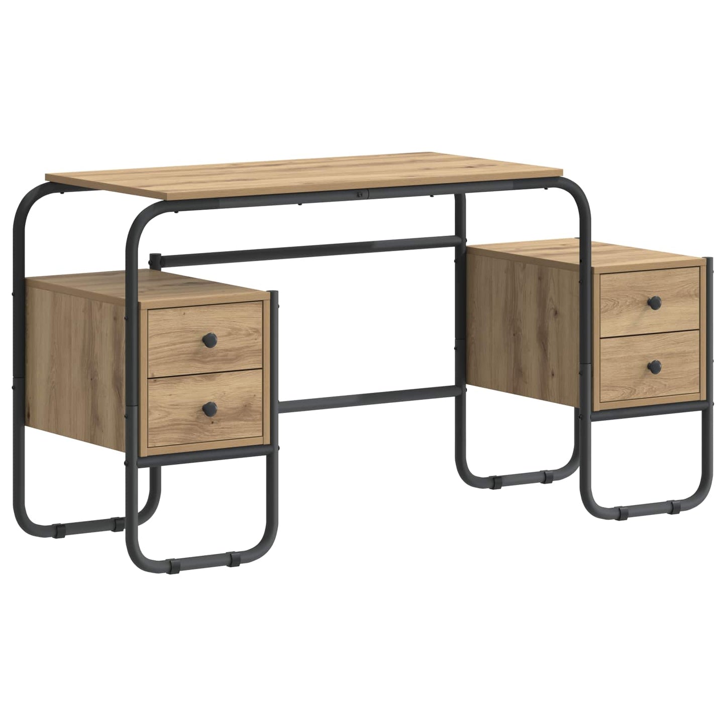 Desk with Storage Artisan Oak 145 x 50 x 75 cm
