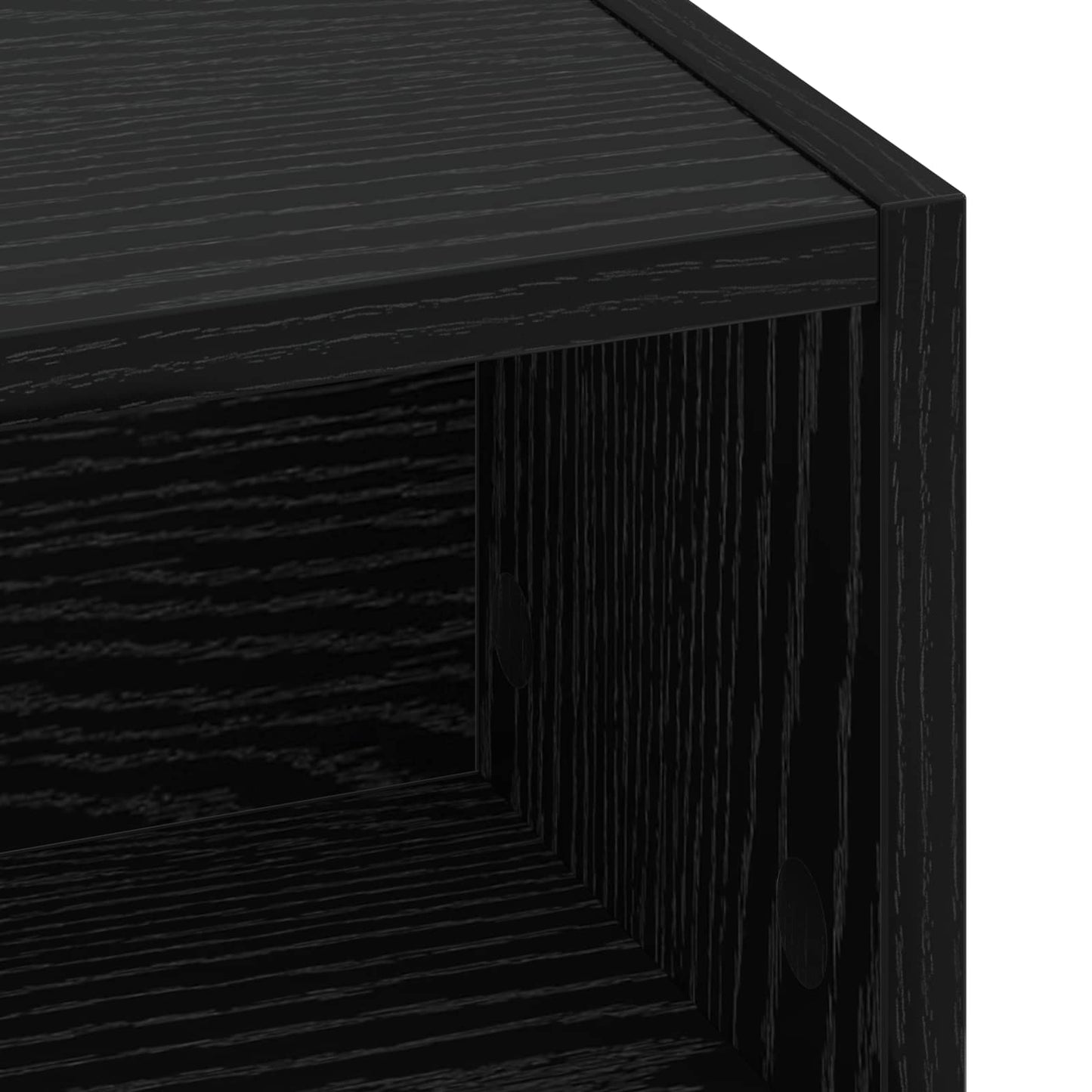 Desk with Storage Black Oak 60 x 50 x 91 cm
