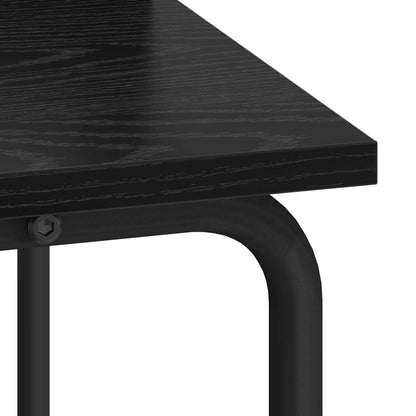 Desk with Storage Black Oak 60 x 50 x 91 cm