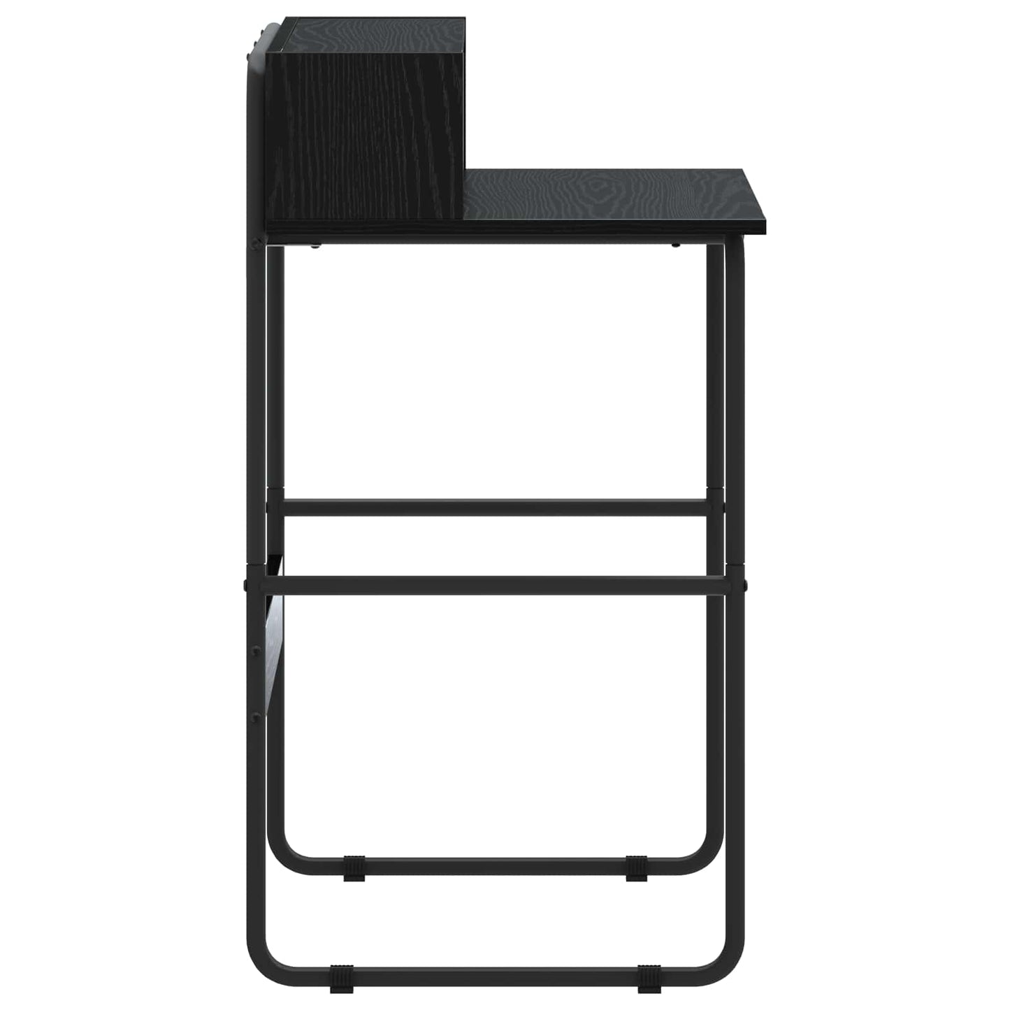 Desk with Storage Black Oak 60 x 50 x 91 cm