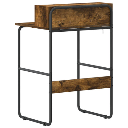 Desk with Storage Smoked Oak 60 x 50 x 91 cm