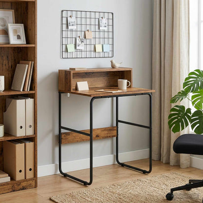 Desk with Storage Oak Wood 60 x 50 x 91 cm