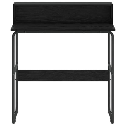 Desk with Storage Black Oak 80 x 50 x 91 cm