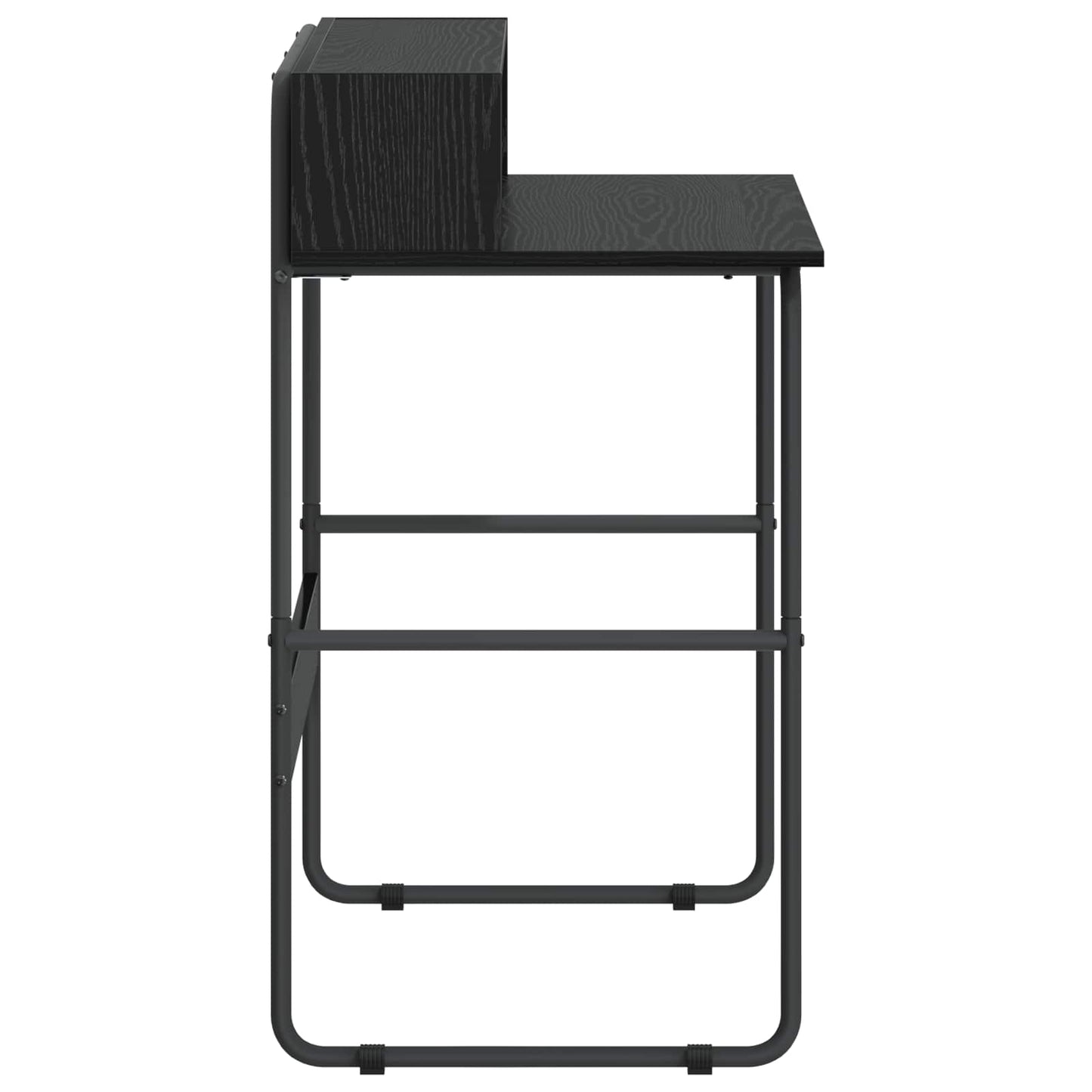 Desk with Storage Black Oak 80 x 50 x 91 cm