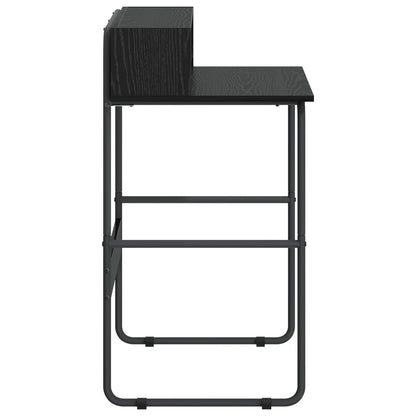 Desk with Storage Black Oak 80 x 50 x 91 cm